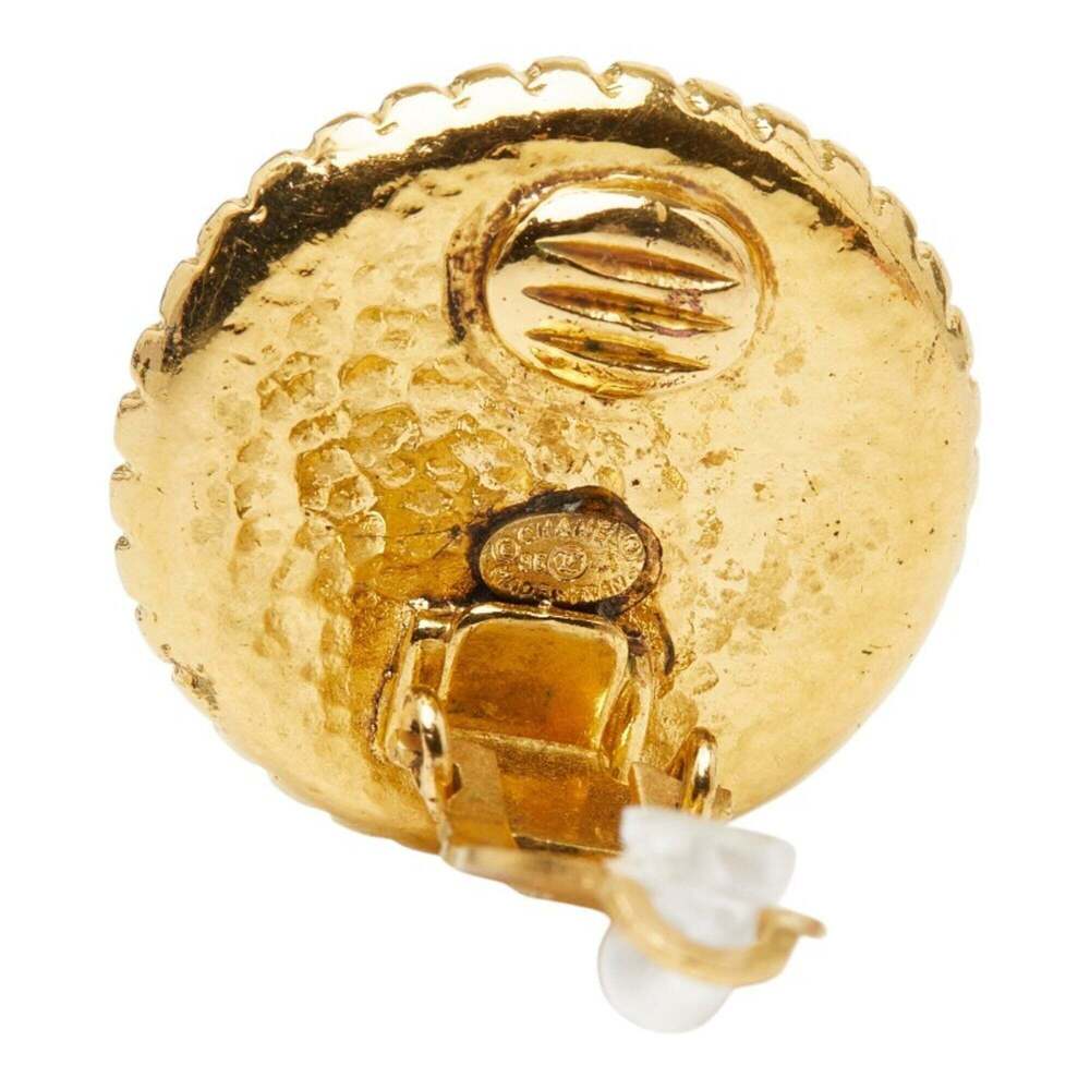 CHANEL Vintage Gold Logo Earrings - Picture 3 of 5